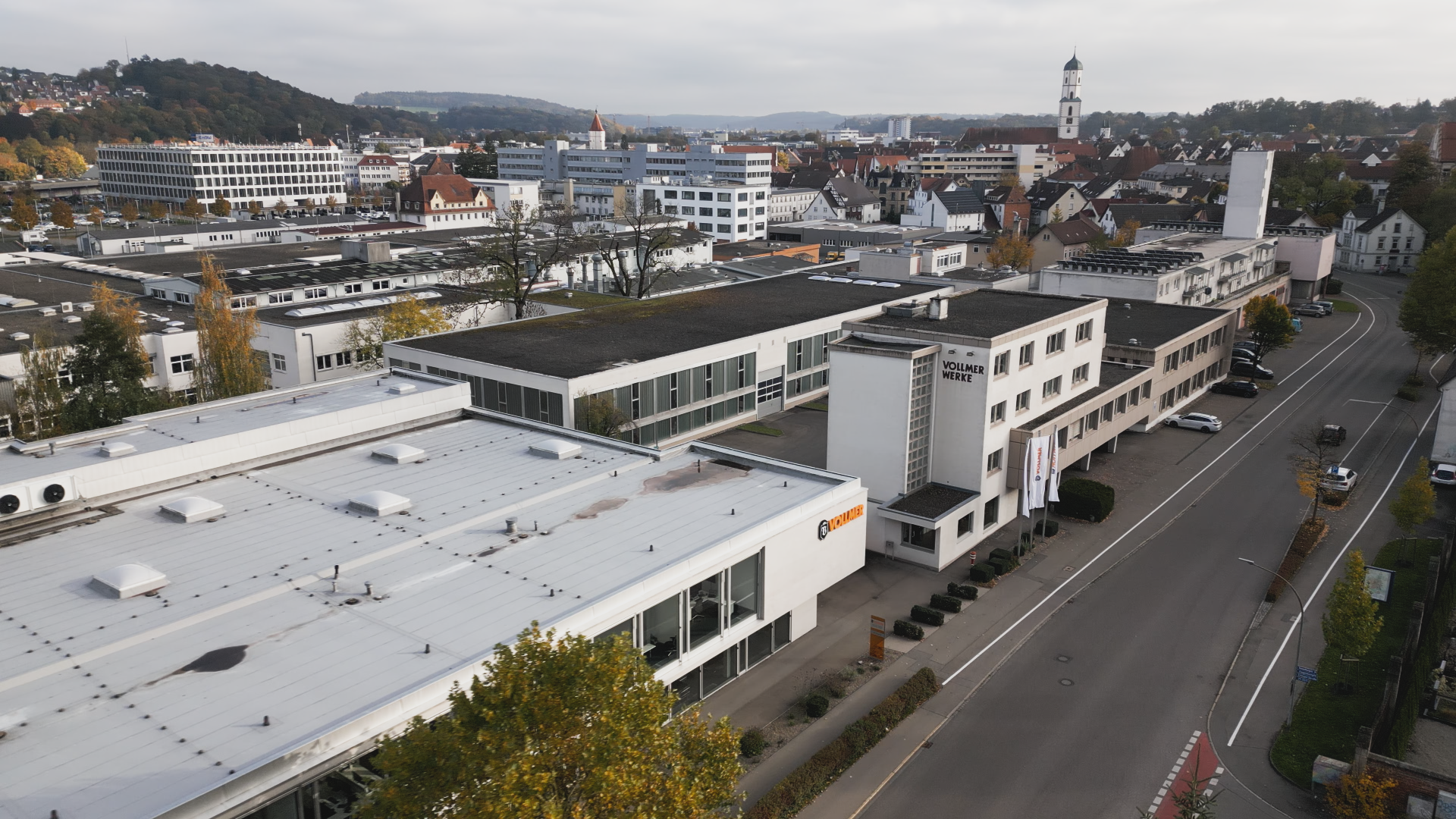Außengeb äude Vollmer Werke - Sicht aufs Gelände